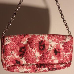 White House Black Market Pink Floral Clutch